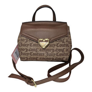 Juicy Couture Mini Brown Print Crossbody Flap Bag